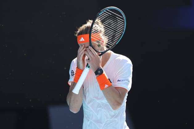 Alexander Zverev, GER, during semifinals at 2026 Australian Open in Melbourne, 30 01 2026; -