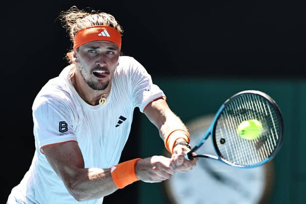 Alexander Zverev, GER, during semifinals at 2026 Australian Open in Melbourne, 30 01 2026; -