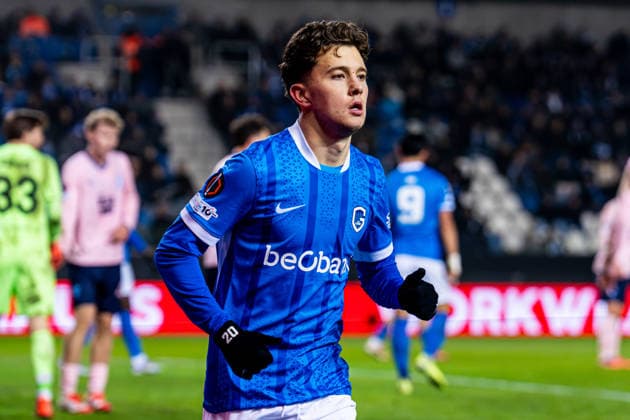2026-01-29 KRC Genk v Malmo FF - UEFA Europa League 2025 26 League Phase MD8 GENK, BELGIUM - JANUARY 29: Konstantinos Karetsas of KRC Genk looks on during the UEFA Europa League 2025 26 League Phase MD8 match between KRC Genk and Malmo FF at Cegeka Arena on January 29, 2026 in Genk, Belgium. (Photo by Gabriel Calvino Alonso BSR Agency) Genk Belgium Content not available for redistribution in The Netherlands directly or indirectly through any third parties. Copyright: xBSRxAgencyx