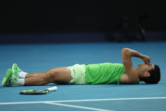 Carlos Alcaraz win his Semi-final match Australian Open tennis tournament, Day Thirteen, Melbourne Park, Australia - 30 Jan 2026Melbourne Melbourne Park Victoria (VIC) Australia  Copyright: xEllaxLing Shutterstockx 16455617be