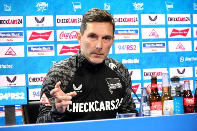 DEU, DFL, 2. FBL Hertha BSC, PK, 30.01.2026, Sportforum, Berlin, DEU, DFL, 2. FBL Hertha BSC, PK, im Bild Cheftrainer Stefan Leitl (Hertha BSC Berlin) DFL - regulations prohibit any use of Photographs as image sequences and or quasi-video
