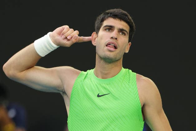 Carlos Alcaraz, ESP, during semifinals at 2026 Australian Open in Melbourne, 30 01 2026; -