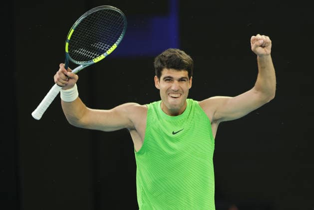 Carlos Alcaraz, ESP, during semifinals at 2026 Australian Open in Melbourne, 30 01 2026; -