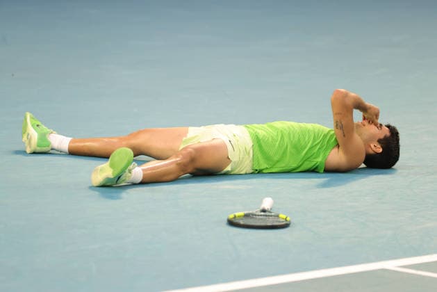 Carlos Alcaraz, ESP, during semifinals at 2026 Australian Open in Melbourne, 30 01 2026; -