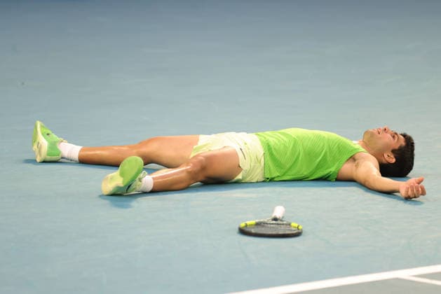 Carlos Alcaraz, ESP, during semifinals at 2026 Australian Open in Melbourne, 30 01 2026; -