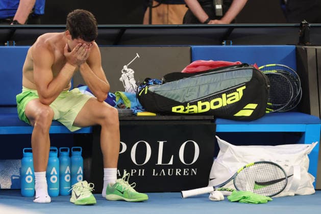 Carlos Alcaraz, ESP, after semifinals at 2026 Australian Open in Melbourne, 30 01 2026; -