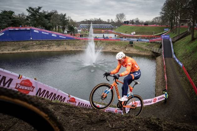 Dutch Mathieu Van Der Poel pictured during the UCI Cyclocross World Championships, on Friday 30 January 2026, in Hulst, The Netherlands. DAVIDxPINTENS  x159787245x
