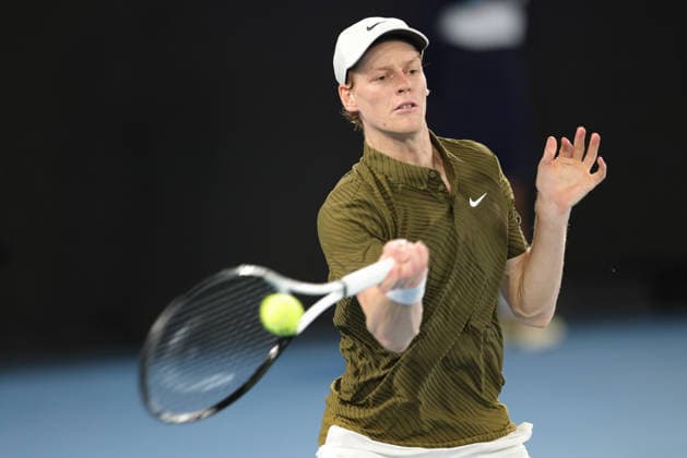 Jannik Sinner, ITA, during semifinals at 2026 Australian Open in Melbourne, 30 01 2026; -
