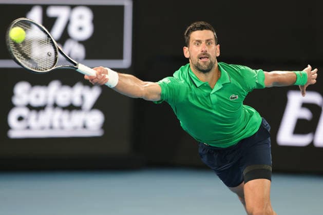 Novak Djokovic, SRB, during semifinals at 2026 Australian Open in Melbourne, 30 01 2026; -