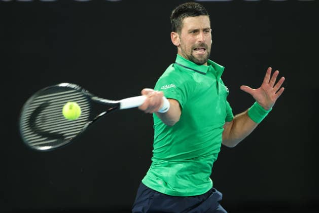 Novak Djokovic, SRB, during semifinals at 2026 Australian Open in Melbourne, 30 01 2026; -