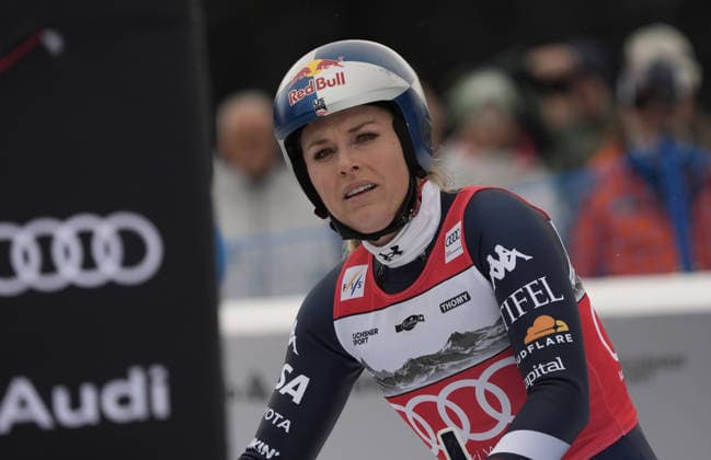Foto IPP Pentaphoto Crans Montana 30 01 2026 Coppa del Mondo di Sci Alpino 2025 2026 Discesa libera femminile nella foto Lindsey Vonn con una espressione triste e dolorante dopo essere caduta italy ITALY  Copyright: xR4924_italyphotopressx