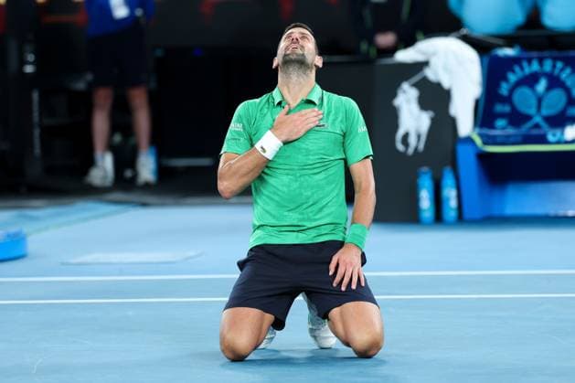 Novak Djokovic wins his Semi-final match Australian Open tennis tournament, Day Thirteen, Melbourne Park, Australia - 30 Jan 2026Melbourne Melbourne Park Victoria (VIC) Australia  Copyright: xRachelxBach Shutterstockx 16455618ih