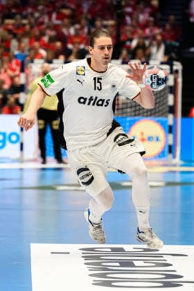 Herning: Handball EM 2026 - Halbfinale - Deutschland - Kroatien Juri Knorr (Deutschland) Herning Jyske Bank Boxen Daenemark