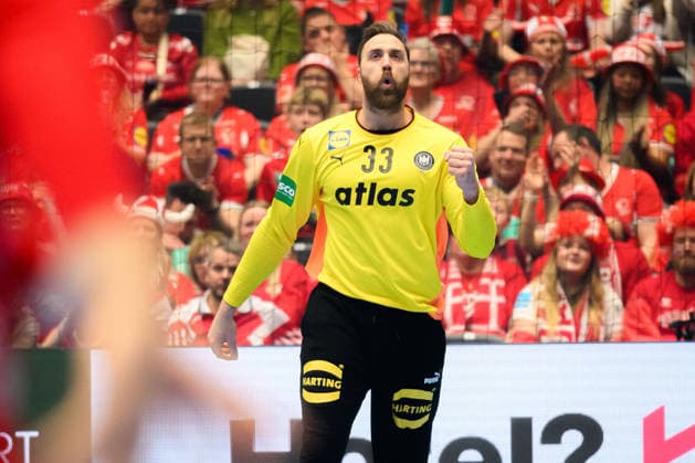 Herning: Handball EM 2026 - Halbfinale - Deutschland - Kroatien Torhueter Andreas Wolff (Deutschland) Herning Jyske Bank Boxen Daenemark
