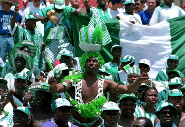 Nigeria V Italy, FIFA World Cup, WM, Weltmeisterschaft, Fussball Finals Round Of 16 World Cup Fans at the FIFA World Cup Finals Round Of 16 match between Nigeria and Italy at Foxboro Stadium In Foxborough on July 5, 1994 in Massachusetts, United States. Massachusetts Foxboro Stadium In Foxborough United States United States Copyright: xAllstarxPicturexLibraryxLtdx