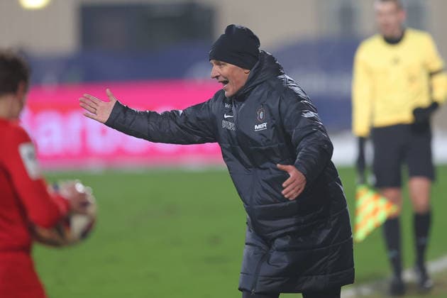 Hannover, 30.01.2026, Eilenriedestadion, Fußball, Männer, Saison 2025 2026, 3. Liga, 22. Spieltag , TSV Havelse - FC Erzgebirge Aue 3:1 (0:1) , Im Bild: Trainer Jens Härtel Haertel, Erzgebirge Aue ,
