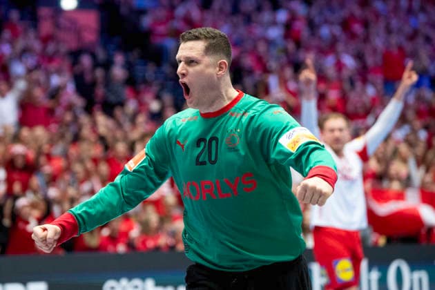 EHF Euro 2026: Denmark - Iceland Denmark s goalkeeper Kevin Moeller reacts after a goal during the EHF Euro 2026 semifinal match between Denmark and Iceland at Jyske Bank Boxen in Herning, Friday, January 30, 2026. (Photo: Bo Amstrup Ritzau Scanpix) , Herning Denmark Mors Copyright: BoxAmrstrupx xRitzauxScanpix BoxAmstrupx spdk20260130-224525-L