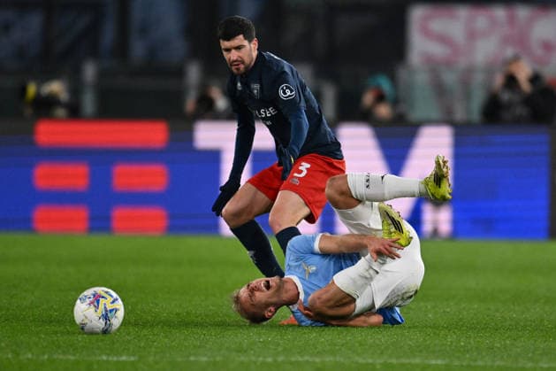 CALCIO - Serie A - SS Lazio vs Genoa CFC Aaron Martin of Genoa C.F.C. and Gustav Isaksen of S.S. Lazio are in action during the 23th matchday of the Serie A championship between S.S. Lazio and Genoa C.F.C. at the Stadio Olimpico on January 30, 2026 in Rome, Italy. Rome Italy  Copyright: xIPAxSport ABACAx