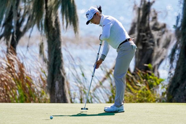 January 30, 2026, Orlando, Florida, USA: Mao Saigo putts the 18th green during the second round of the 2026 Hilton Grand Vacations Tournament of Champions at Lake Nona Golf & Country Club. Orlando USA - ZUMAw109 20260130_fap_w109_021 Copyright: xDebbyxWongx