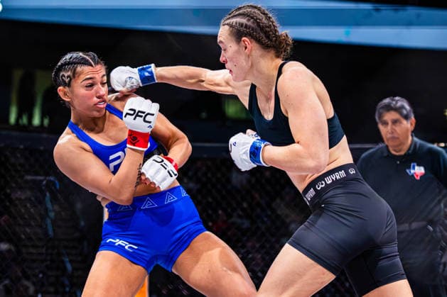 January 30, 2026, Frisco, Texas, USA: US Fighter Hannah Wagner and US Fighter Brijatte Garcia fight in the AM. Flyweight Championship fight at Peak Fighting 50, at the Comerica Center in Frisco. Frisco USA - ZUMAg270 20260130_zsp_g270_016 Copyright: xCodyxGrubbsx
