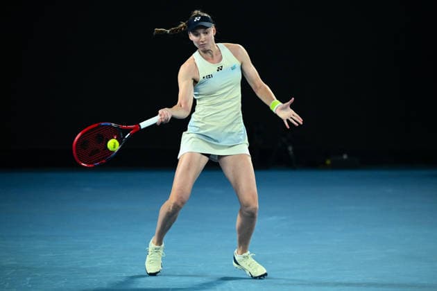TENNIS AUSTRALIAN OPEN, Elena Rybakina of Kazakhstan in action during the women™s singles final against Aryna Sabalenka of Belarus on day 14 of the 2026 Australian Open tennis tournament at Melbourne Park in Melbourne, Saturday, January 31, 2026. ( NO ARCHIVING MELBOURNE VICTORIA AUSTRALIA  Copyright: xJOELxCARRETTx 20260131119421457551