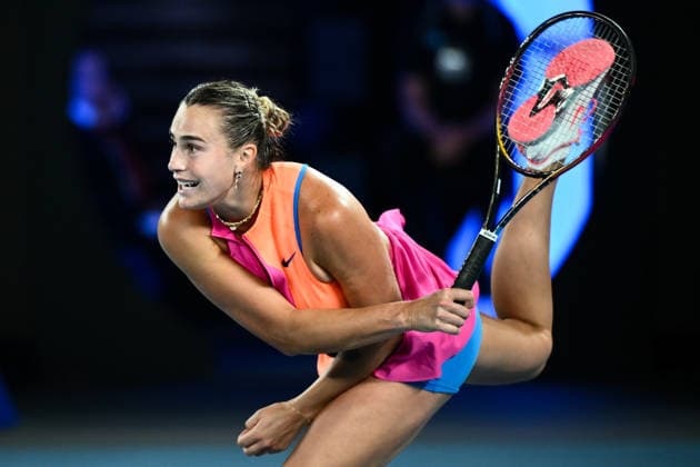 TENNIS AUSTRALIAN OPEN, Aryna Sabalenka of Belarus in action during the women™s singles final against Elena Rybakina of Kazakhstan on day 14 of the 2026 Australian Open tennis tournament at Melbourne Park in Melbourne, Saturday, January 31, 2026. ( NO ARCHIVING MELBOURNE VICTORIA AUSTRALIA  Copyright: xJOELxCARRETTx 20260131151008926120