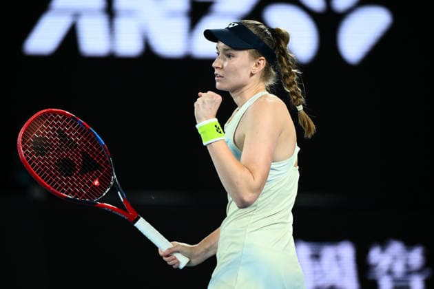 TENNIS AUSTRALIAN OPEN, Elena Rybakina of Kazakhstan reacts during the women™s singles final against Aryna Sabalenka of Belarus on day 14 of the 2026 Australian Open tennis tournament at Melbourne Park in Melbourne, Saturday, January 31, 2026. ( NO ARCHIVING MELBOURNE VICTORIA AUSTRALIA  Copyright: xJOELxCARRETTx 20260131175502681074
