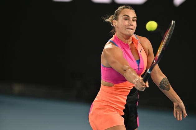 Australian Open 2026 - Finals MELBOURNE, AUSTRALIA - JANUARY 31: Belarus Aryna Sabalenka in action against Elena Rybakina (not seen) of Kazakhstan during the final match at the Australian Open grand slam tennis tournament at Melbourne Park in Melbourne, Australia on January 31, 2026 Mark Avellino Anadolu Melbourne Australia. Editorial use only. Please get in touch for any other usage.  Copyright: x2026xAnadoluxMarkxAvellinox