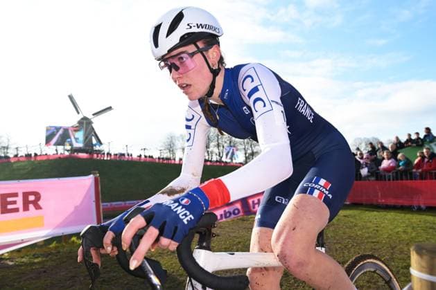French Lise Revol pictured in action during the junior women race at the UCI Cyclocross World Championships, on Saturday 31 January 2026, in Hulst, The Netherlands. DAVIDxPINTENS  x160005443x