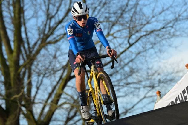 Italian Giorgia Pellizotti pictured in action during the junior women race at the UCI Cyclocross World Championships, on Saturday 31 January 2026, in Hulst, The Netherlands. DAVIDxPINTENS  x160006728x
