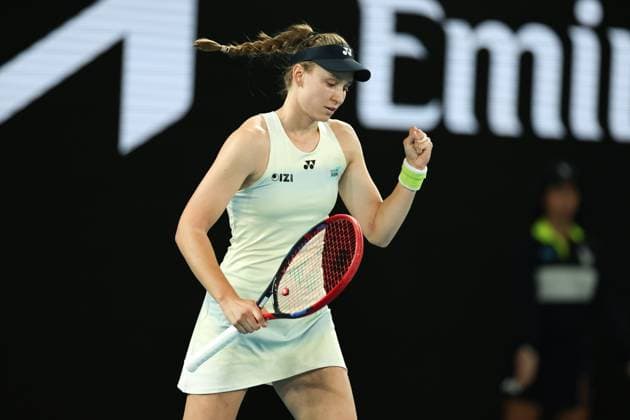 Elena Rybakina celebrates during the Women s final match Australian Open tennis tournament, Day Fourteen, Melbourne Park, Australia - 31 Jan 2026Melbourne Melbourne Park Victoria (VIC) Australia  Copyright: xEllaxLing Shutterstockx 16455625cd
