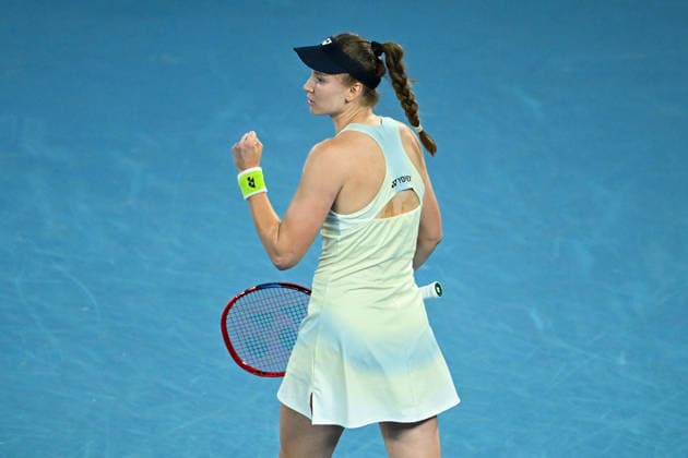 TENNIS AUSTRALIAN OPEN, Elena Rybakina of Kazakhstan celebrates after winning the women™s singles final against Aryna Sabalenka of Belarus on day 14 of the 2026 Australian Open tennis tournament at Melbourne Park in Melbourne, Saturday, January 31, 2026. ( NO ARCHIVING MELBOURNE VICTORIA AUSTRALIA  Copyright: xJAMESxROSSx 20260131138458952947