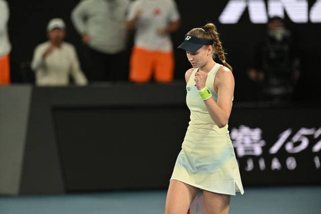 Australian Open 2026 - Women s Singles Finals MELBOURNE, AUSTRALIA - JANUARY 31: Elena Rybakina of Kazakhstan in action against Belarus Aryna Sabalenka (not seen) during the Women s Singles Final match at the Australian Open grand slam tennis tournament at Melbourne Park in Melbourne, Australia on January 31, 2026. Mark Avellino Anadolu Melbourne Australia. Editorial use only. Please get in touch for any other usage.  Copyright: x2026xAnadoluxMarkxAvellinox