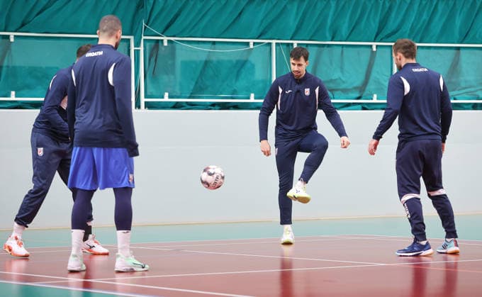 Croatia training: Men s EHF EURO Ivan Martinovic of Croatia during training session at Sportscenter on January 31, 2026. in Herning, Denmark.  SanjinxStrukic PIXSELL