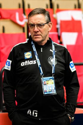 Herning: Handball EM 2026 - Media Day - Deutschland Trainer Alfred Gislason (Deutschland) Herning Jyske Bank Boxen Daenemark