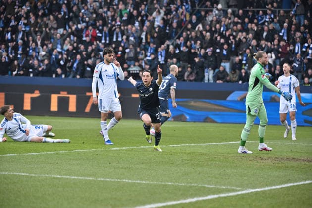 Jubel 1:0 Koji Miyoshi (VfL Bochum) 31.01.2026, Fussball 2. Bundesliga, Saison 2025 2026, 20. Spieltag, VfL Bochum - FC Schalke 04 DFL regulations prohibit any use of photographs as image sequences and or quasi-video Bochum Vonovia Ruhrstadion Nordrhein Westfalen Deutschland