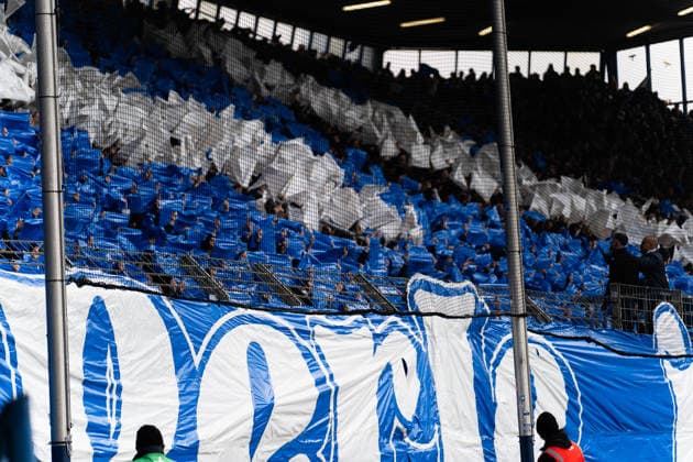 Deutschland: 2. Bundesliga 2025 26 VfL Bochum vs. FC Schalke 04 20. Spieltag Samstag, 31.01.2026 Vonovia Ruhrstadion (Nordrhein-Westfalen, Deutschland) Fans Zuschauer Stimmung Schal Choreografie