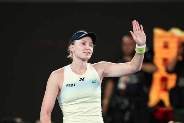 Elena Rybakina (KAZ) winkt und bedankt sich bei den Zuschauern, Fans nach dem Sieg, Ladies Singles, Endspiel, Final, Australian Open 2026 Melbourne Park, Melbourne, Victoria, Australia.. Copyright: xJuergenxHasenkopfx