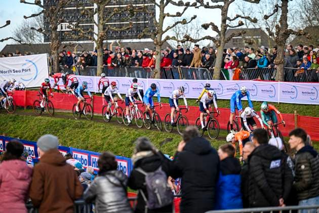 UCI World Championships 2026 Hulst HULST, THE NETHERLANDS - JANUARY 31 : Oertzen Max Heiner (Ger), Bazant Krystof (Cze), Askey Ben (Gbr), Oldham Declan (Gbr) in action during the 2026 UCI Cyclo-Cross World Championships for Men Under 23 on January 31, 2026 in Hulst, The Netherlands, 31 01 2026 Hulst The Netherlands  Copyright: xNicoxVereeckenx