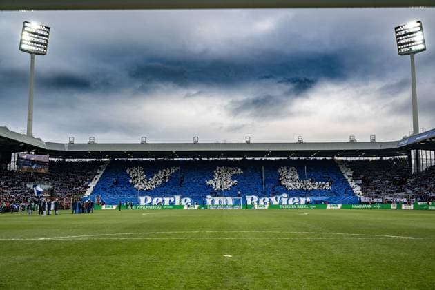 Choreografie Choreo Fans Bochum, VfL Bochum vs. FC Schalke 04, Fussball, 2. Bundesliga, 20. Spieltag, 31.01.2026 DFB regulations prohibit any use of photographs as image sequences and or quasi-video Bochum Nordrhein-Westfalen Deutschland