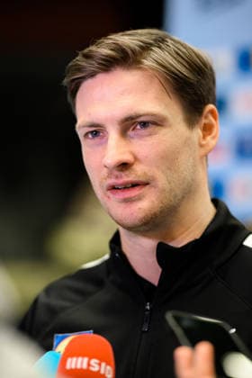 Herning: Handball EM 2026 - Media Day - Deutschland Rune Dahmke (Deutschland) Herning Jyske Bank Boxen Daenemark