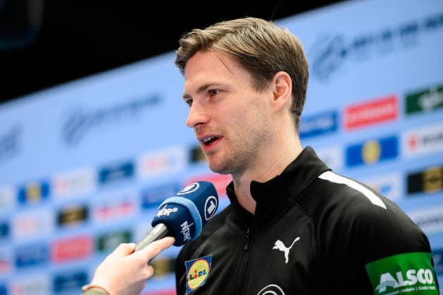 Herning: Handball EM 2026 - Media Day - Deutschland Rune Dahmke (Deutschland) Herning Jyske Bank Boxen Daenemark