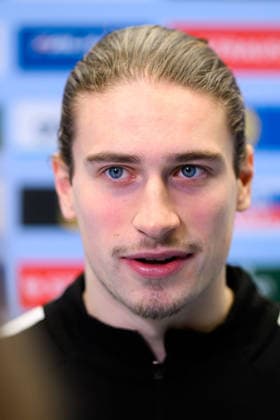Herning: Handball EM 2026 - Media Day - Deutschland Juri Knorr (Deutschland) Herning Jyske Bank Boxen Daenemark