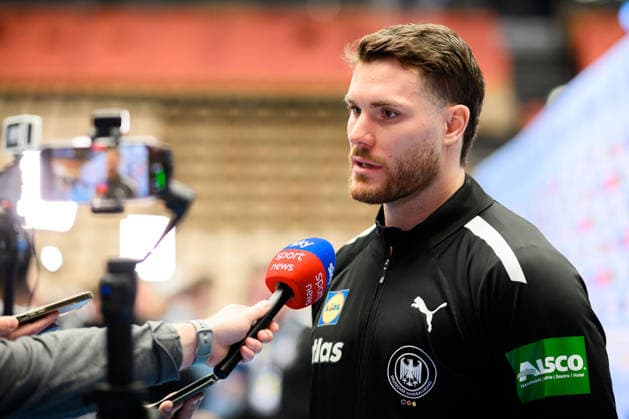 Herning: Handball EM 2026 - Media Day - Deutschland Johannes Golla (Deutschland) Herning Jyske Bank Boxen Daenemark
