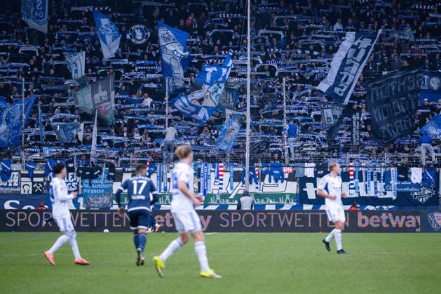 31.01.2026, Fussball, 2. Bundesliga, Saison 2025 2026, 20. Spieltag, VfL Bochum - FC Schalke 04, Fanschals FC Schalke 04, xRHR-FOTO YYx