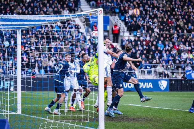 31.01.2026, Fussball, 2. Bundesliga, Saison 2025 2026, 20. Spieltag, VfL Bochum - FC Schalke 04, Kein Tor von Nikola Katic (FC Schalke 04) xRHR-FOTO YYx