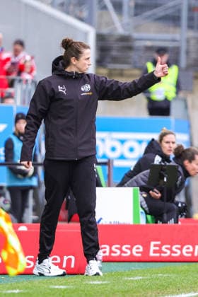 260131 SGS ESSEN VS FC UNION BERLIN head coach Heleen Jaques of SGS Essen pictured during a female soccer game between SGS Essen and FC Union Berlin on the 16 th matchday of the 2025-2026 season of the Google Pixel Frauen Bundesliga , on Saturday 31 January 2026 in Essen , Germany . PHOTO SPORTPIX Sevil Oktem Essen Stadion an der Hafenstraße Germany  Copyright: xSportpix.bex xSevilxOktemxSevilxOktemx