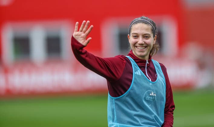GER, Leverkusen, Bayer Leverkusen vs 1. FC Nürnberg, Google Pixel Frauen Bundesliga, Fussball, DFB, Spielzeit 2025 2026, Ulrich-Haberland-Stadion, 16. Spieltag im Bild: Laura Miller (1. FC Nürnberg Frauen 9) DFB DFL REGULATIONS PROHIBIT ANY USE OF PHOTOGRAPHS AS IMAGE SEQUENCES AND OR QUASI-VIDEO, 31.01.2026 Copyright: HMBxMedia HendrikxHamelau