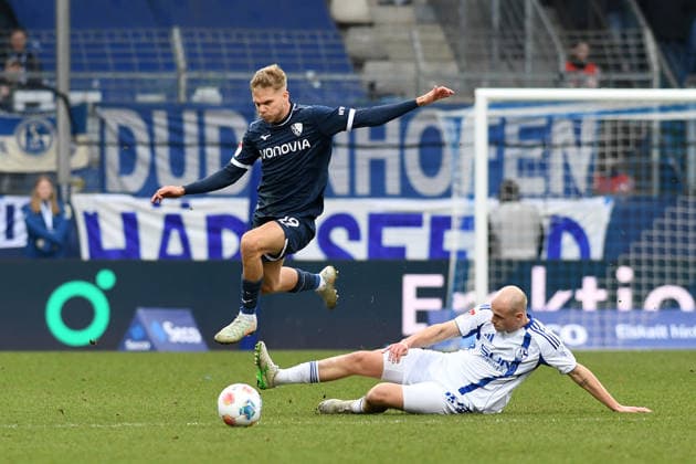 Leandro Morgalla (VfL Bochum) in Aktion, am Ball, Einzelaktion waehrend des Spiels der 2. Bundesliga zwischen VfL Bochum und FC Schalke 04, Vonovia Ruhrstadion am 31. January 2026 in Bochum, Deutschland. (Foto von Ralf Treese DeFodi Images) +++ Leandro Morgalla (VfL Bochum) controls the ball during the 2. Bundesliga match between VfL Bochum and FC Schalke 04 at Vonovia Ruhrstadion on January 31, 2026 in Bochum, Germany. (Photo by Ralf Treese DeFodi Images) (Photo by Ralf Treese DeFodi Images) -