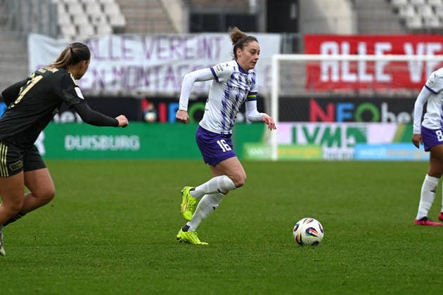 Jaqueline Meißner Google Pixel Frauen Bundesliga SGS Essen Union Berlin 31.01.2026 Jaqueline Meißner (SGS Essen), Google Pixel Frauen Bundesliga, 16. Spieltag, SGS Essen gegen Union Berlin am 31. Januar 2026 im Stadion an der Hafenstraße, Essen.